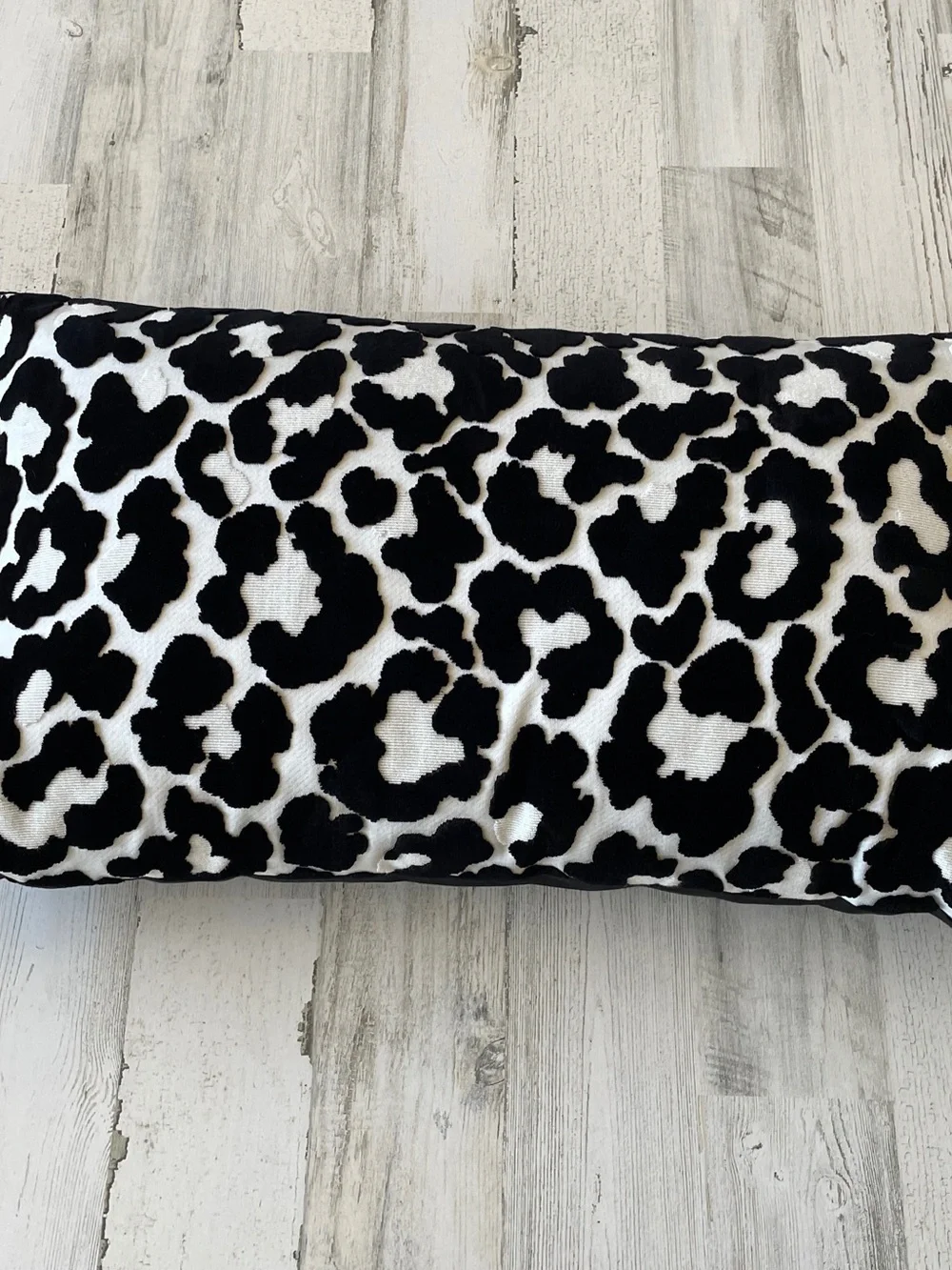 Z Gallerie Black & Cream Decorative Pillow Duck Down Animal Print (2 available)